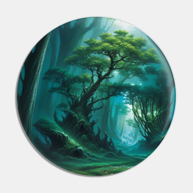 Enchanted Forest with Mysterious Plants Pin by CursedContent