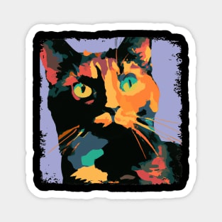 Tortoiseshell Pop Art - Cat Lover Gift Magnet