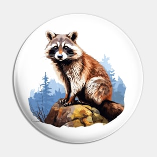 Cute Raccoon Lovers Pin