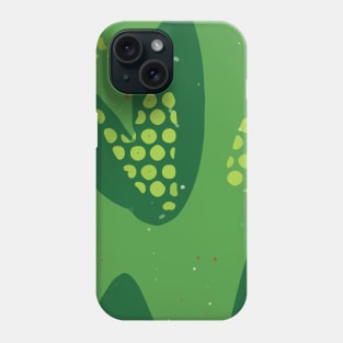 Big Heart Abstract Background Design in Grass Green Monotones GC-116-1 Phone Case