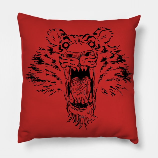 Fierce Tiger! Pillow by JimBryson
