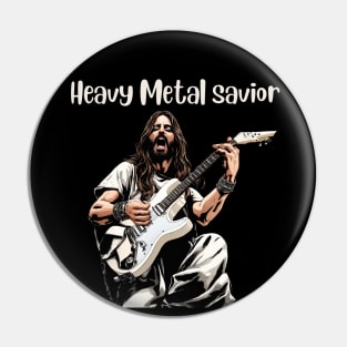 Jesus Meme | Heavy metal savior Pin