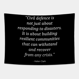 Quote About World Civil Defence Day Tapestry