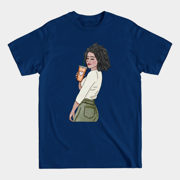 Discover Coffee girl (3) - Coffee - T-Shirt