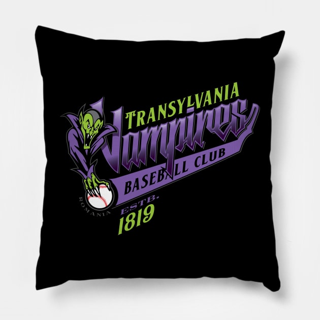 Transylvania Vampires Pillow by MindsparkCreative