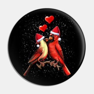 Christmas cardinals in love Pin