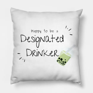 Designated Boba Drinker Pillow