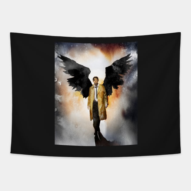 Castiel Dark Version Tapestry by katjaskiewicz