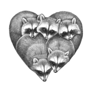 Heart from raccoons T-Shirt