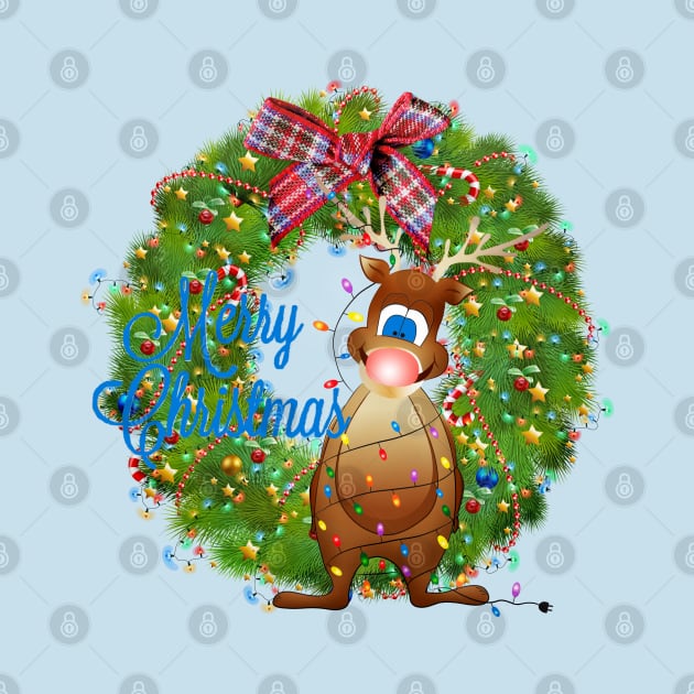 merry christmas reindeer by gossiprag
