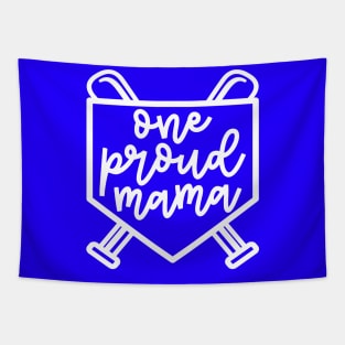 One Proud Mama Baseball Softball Mom Cute Funny Tapestry