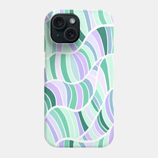 colorful abstract geometric wave pattern Phone Case