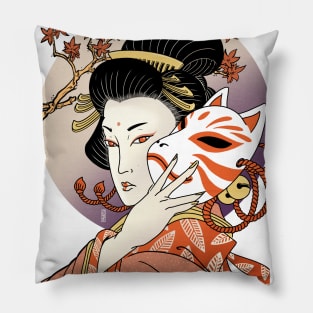 Japanese woodblock Gueixa Pillow