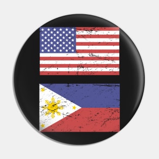 United States Flag & Philippines Flag Pin