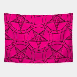 pink baphomet Tapestry