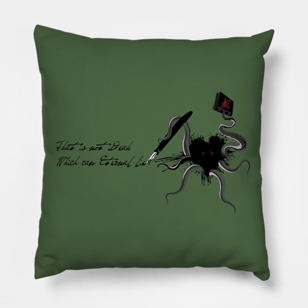 Immortal Lovecraft Pillow by Samiel