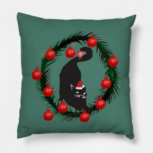 Merry Christmas Kitty Pillow