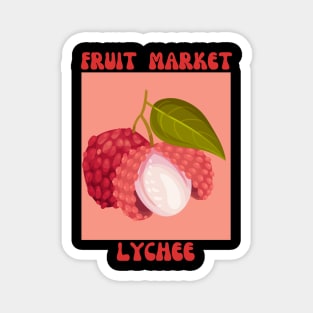 Fruit market lychee Magnet