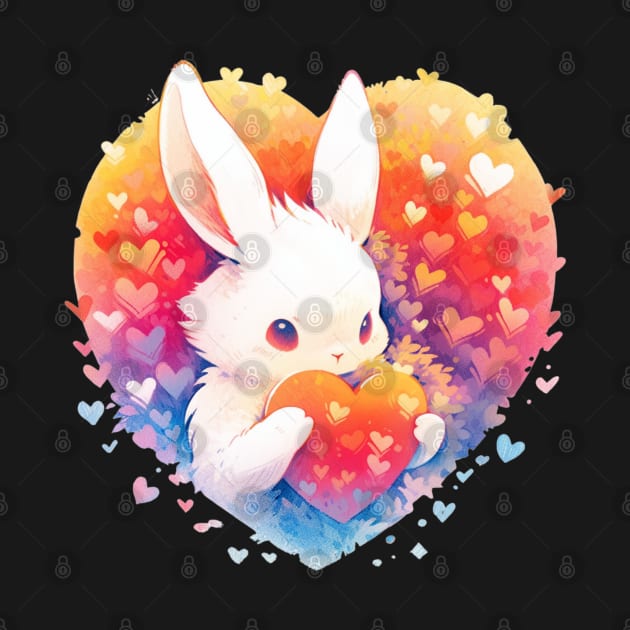Cute Love Bunny Easter Valentine by Nightarcade