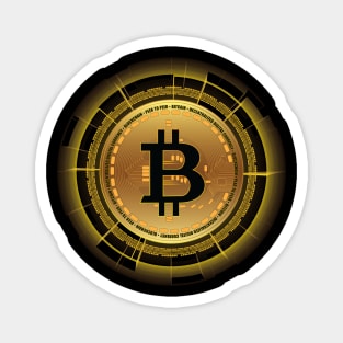 Bitcoin Logo Crypto Art Magnet