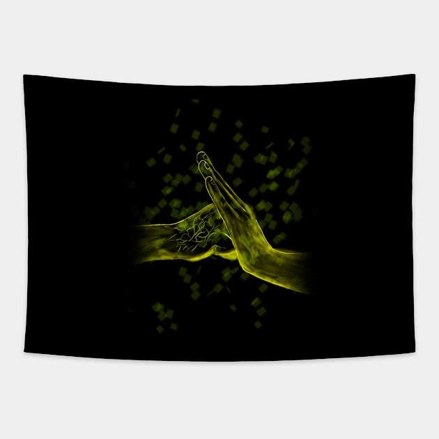 Iron Fist Hands Tapestry by Dnatz