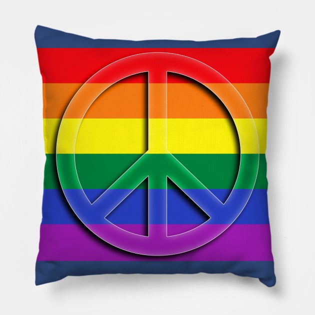 Pride Peace Pillow by Graphico