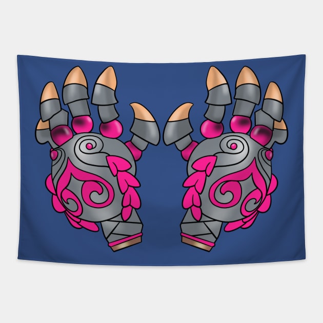 Twin Fists of Malphon Tapestry by maplefoot