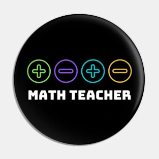 Math Teacher Pin