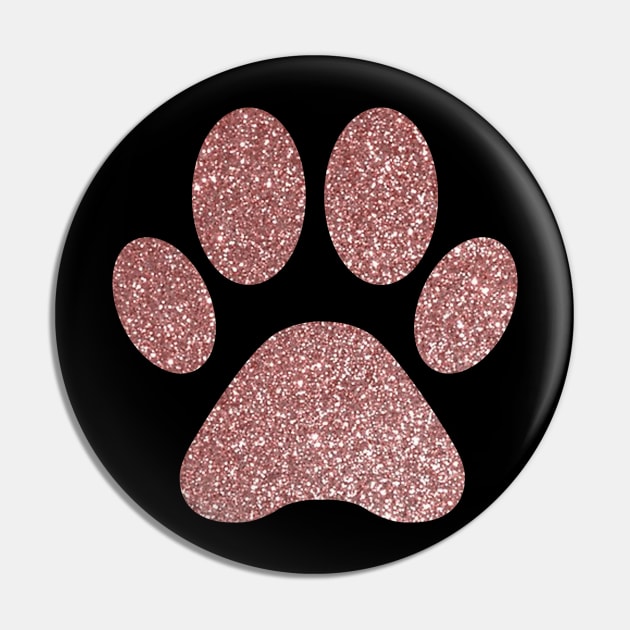 Paws - Gold Confetti On Strips With Rose Gold Paw Pin by mangobanana