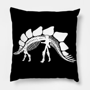 Terra Fossil Stegosaurus Dinosaur White Pillow