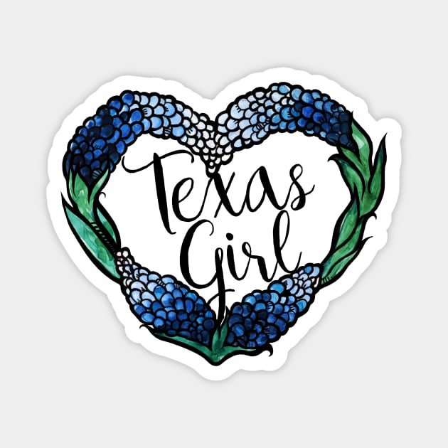 Texas Girl Magnet by bubbsnugg