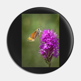 Pyramidal Orchid with Small Skipper Pin