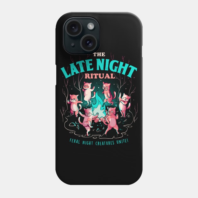 The Late Night Ritual - Cute Evil Cats Gift Phone Case by eduely