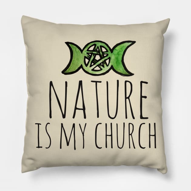 Nature is my church Pillow by bubbsnugg