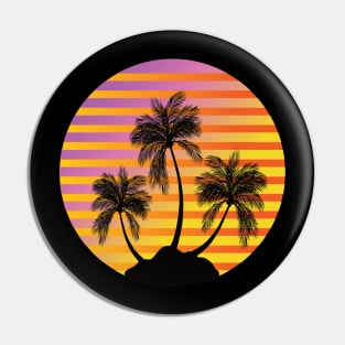 Palm Tree and Sun Tropical Vibe Pin