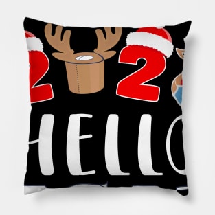 goodbye 2020 hello 2021 Reindeer Pillow