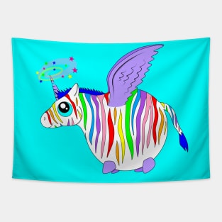 Rainbow zebra-fly Tapestry