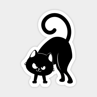 Ominous black cat Magnet