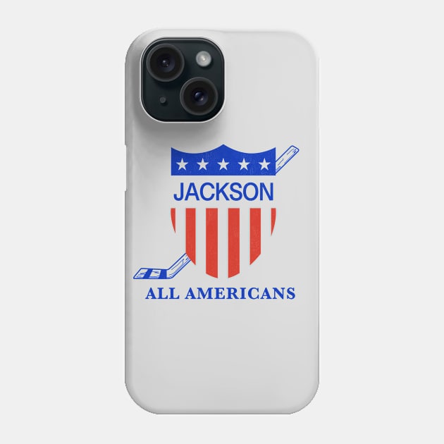 Defunct Jackson All-Americans Hockey 1986 Phone Case by LocalZonly