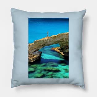 The Bridge of Love in Cyprus Pillow