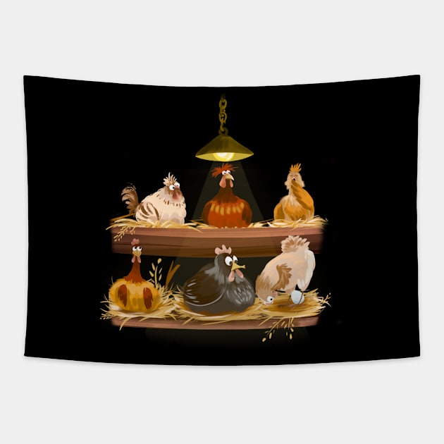 Henhouse Tapestry by pimkie