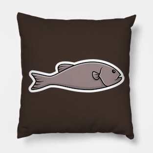 Cute Fish cartoon vector illustration. Animal nature icon concept. Restaurant sea food vector design. Pillow