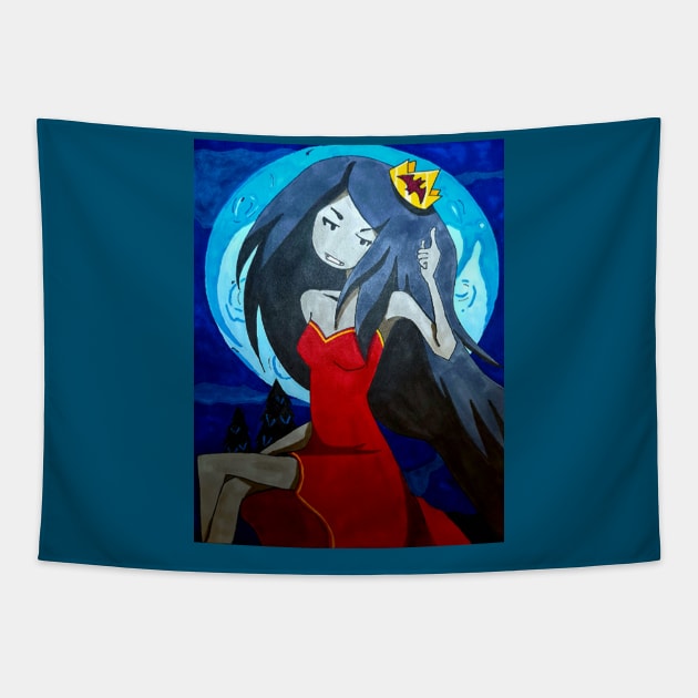 Queen Marceline Tapestry by Retro in Red