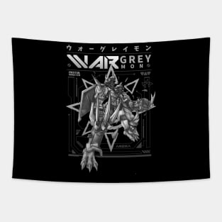 Wargreymon Digital Monster BW Tapestry