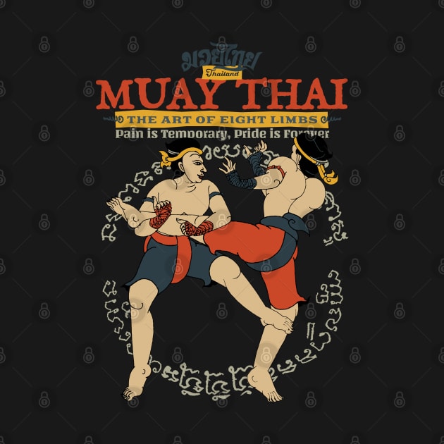 Vintage Muay Thai Boran Tattoo by KewaleeTee