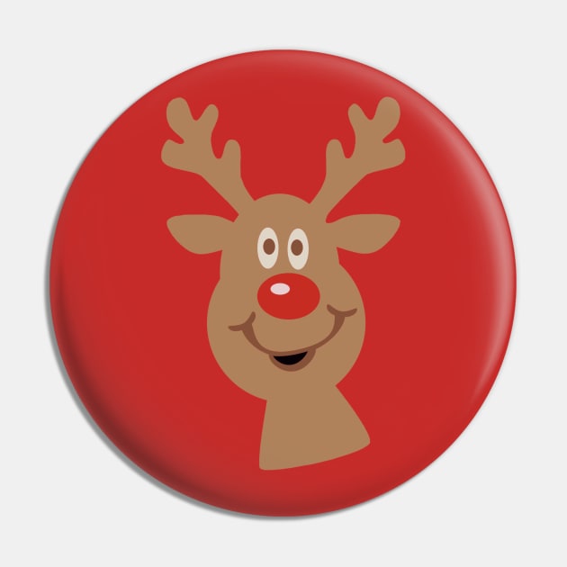 Happy Reindeer Pin by Yule