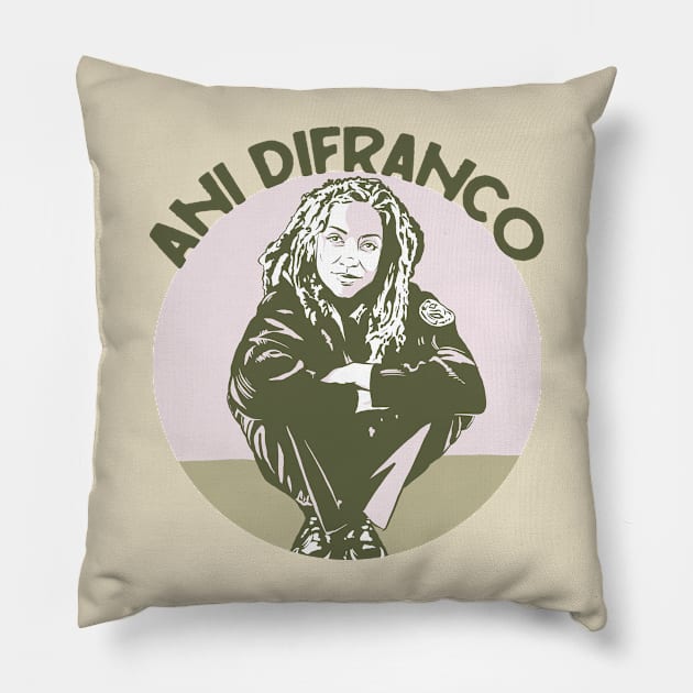 Ani DiFranco Pillow by Swoody Shop