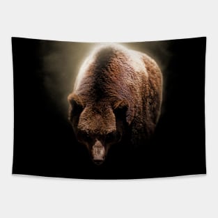 Grizzly Bear Animal Wildlife Forest Nature Hunt Adventure Graphic Digital Painting Tapestry
