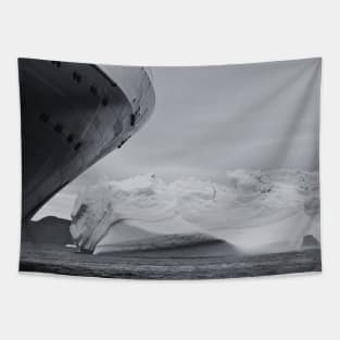 Ship Sailing Near an Iceberg Tapestry