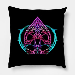 Fractal Ace of Spades Pillow